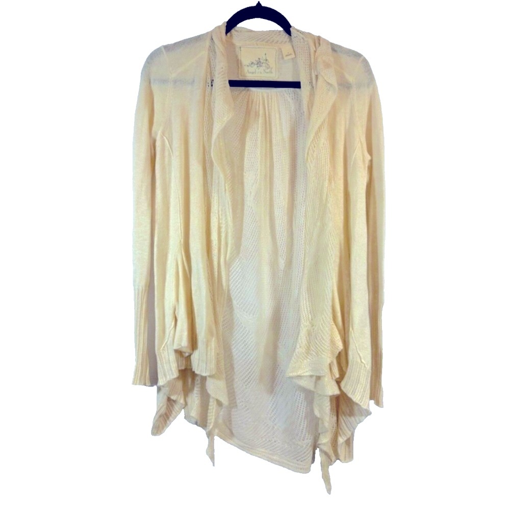 Angel of the North Crochet Knit Open Front Cardigan